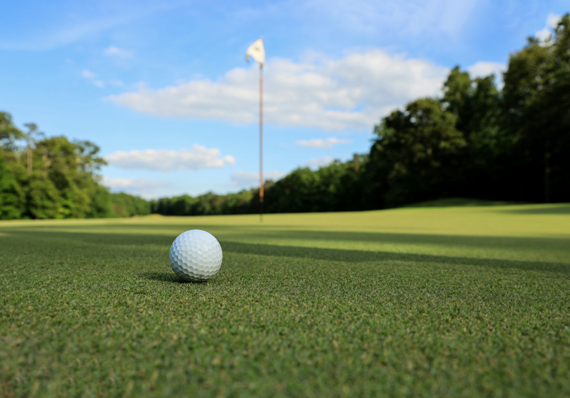 golf ball on golf course